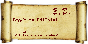 Bogáts Dániel névjegykártya
